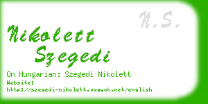 nikolett szegedi business card